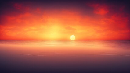 Fototapeta na wymiar Sunset on the horizon over the sea landscape.
