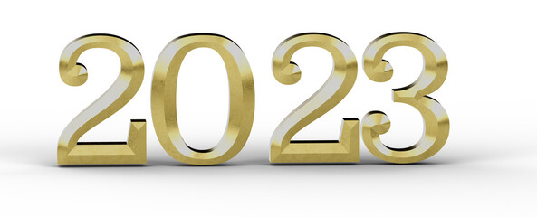Typography design of 2023 with 3d style design