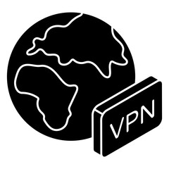 Modern design icon of global vpn