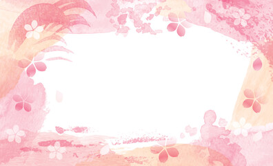 Fototapeta na wymiar 春　ピンク　桜の背景イラスト
