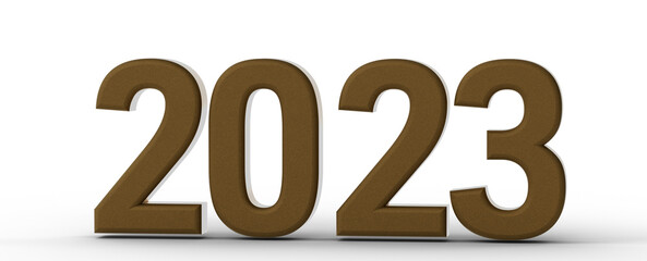 Typography design of 2023 with 3d style design