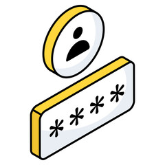 Login icon, editable vector 