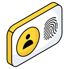 A modern design icon of I'd card