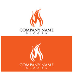 fire flame logo icon vector illustration template design