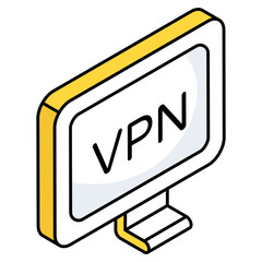 Flat design icon of VPN 