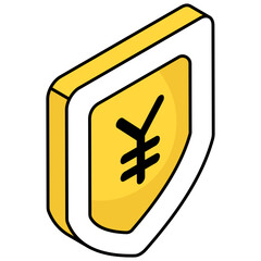 Obraz premium Editable design icon of financial security 