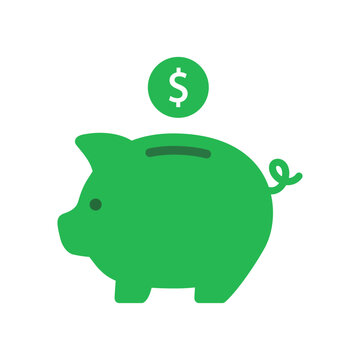 recommend clip art: Piggy bank with dollar coin