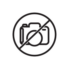 No camera icon, vector illustration. Flat design style. vector no camera icon illustration isolated on white background, no camera icon Eps10. no camera icons graphic design vector symbols.