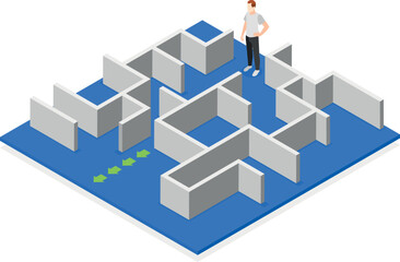 Decision Making Concept Isometric