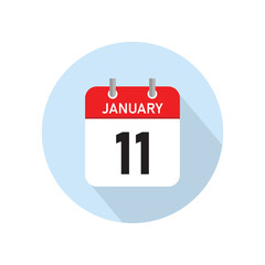 January 11 Concept Design. Vector Illustration.