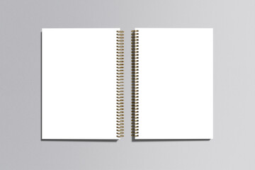 A4 Spiral Notebook Blank Mockup