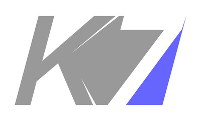 Abstract K7 alphabet symbol logo design
