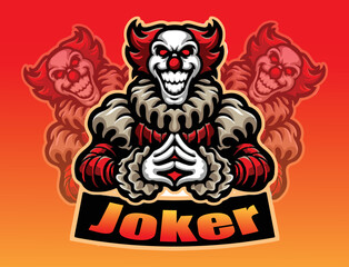 Clown mascot logo design vector with modern