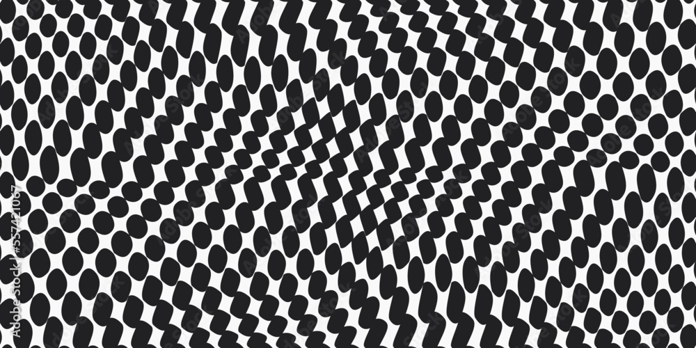 Poster black wavy seamless mesh. vector for print and interior, seamless pattern.