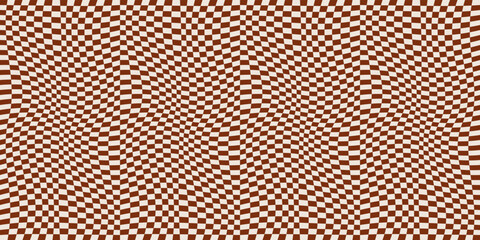 Brown wavy seamless mesh. Vector for print and interior, seamless pattern.