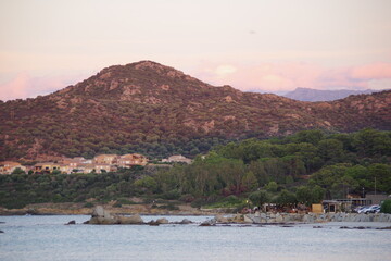 Coucher de soleil depuis l'Ïle Rousse, Corse