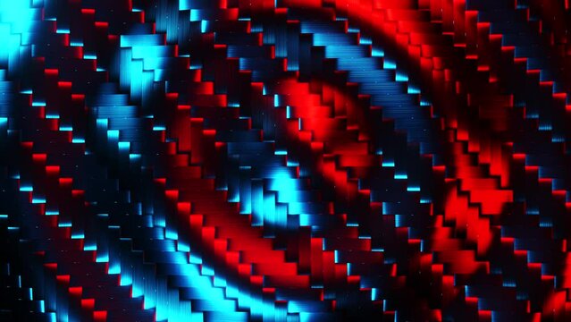 Blue-red carbon fiber background. Infinitely looped animation