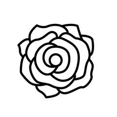 Rose icon vector sign and symbols on trendy design