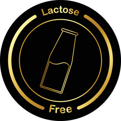Lactose free icon sign vector design. Lactose deficiency mark. lactose free food
