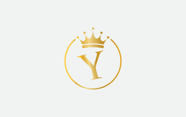 Royal vintage crown icon and golden jewel king crown symbol vector. gold crown logo sign. king symbol with the letters. king crown Letter and alphabets vector logo designing