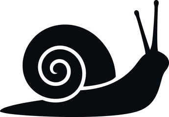 Grape snail logo. Isolated grape snail on white background - obrazy, fototapety, plakaty
