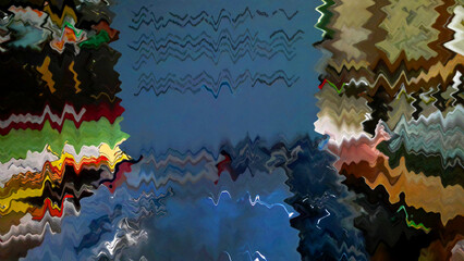 Abstract background with wave filter with the main composition of blue.