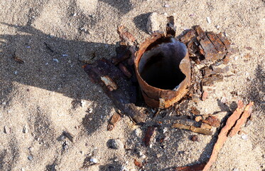 Texture of old and rusty iron.