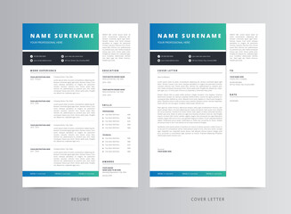 Resume Template, Professional Modern Resume Template, CV Template
