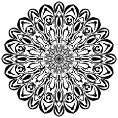 abstract mandala art circle symbol round snowflake floral background