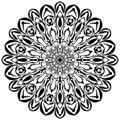 abstract mandala art circle symbol round snowflake floral background