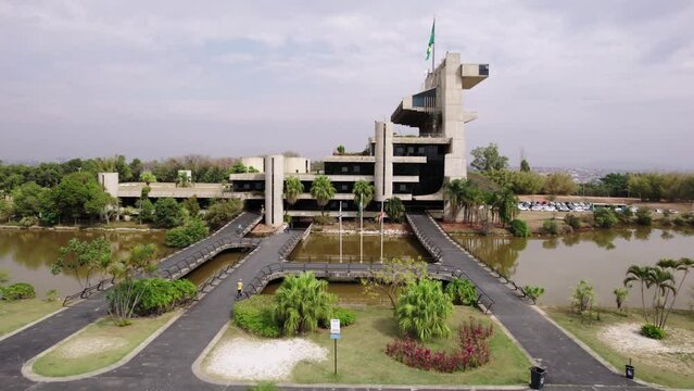 Sorocaba, Sao Paulo, Brazil - Circa August 2022: Sorocaba City Hall, tourist building, O Pal&aacute;cio dos Tropeiros