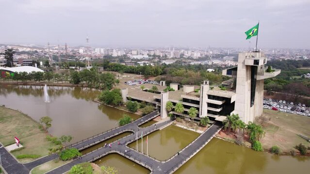 Sorocaba, S&atilde;o Paulo, Brazil - Circa August 2022: Sorocaba top view by drone