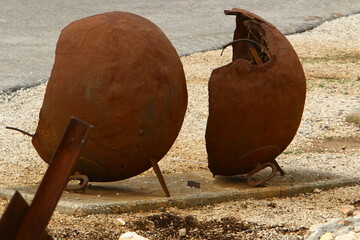 Texture of old and rusty iron.