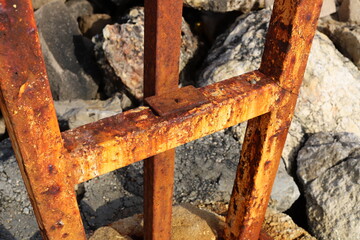 Texture of old and rusty iron.