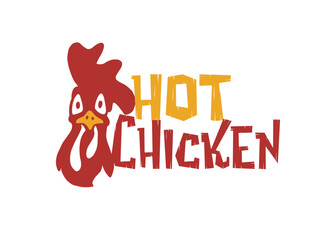 rustic fire chicken logo, hen flame hot symbol vector icon illustration, modern gradient logo , fast food restaurant app icon