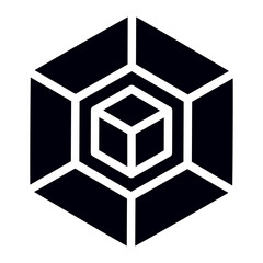 cube glyph icon