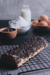 Bread and butter with chocolate 