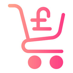 shopping cart gradient icon