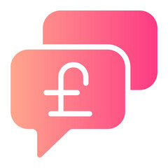 Fototapeta premium chat gradient icon