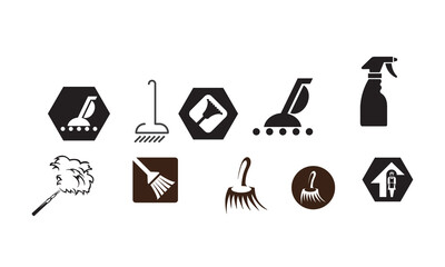 background, icon, vector, woman, logo, design, people, isolated, vintage, art, house, illustration, home, girl, label, white, retro, black, work, brush, cute, graphic, sign, cleaning, young, beautiful