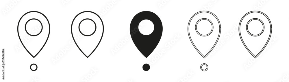 Poster mark on map icon. set of location marker. vector eps10