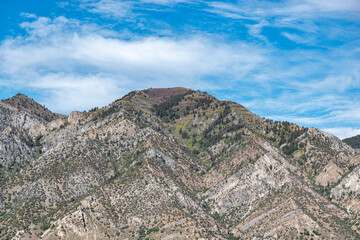 View of Mountains from Interstate 15 in Tremonton, Utah