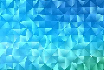 Obraz premium Light Blue, Green vector low poly texture.