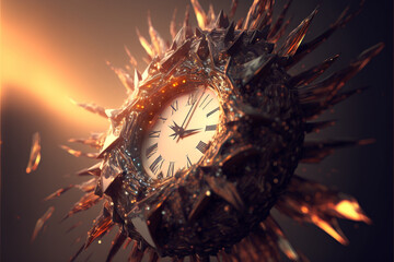 The paradox of time and forever. Imagining the great scales of time and reality - obrazy, fototapety, plakaty