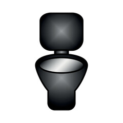 Toilet icon on white.