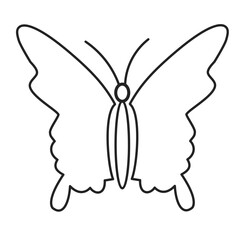 Vector Set of hand drawn butterflies