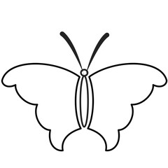 Vector Set of hand drawn butterflies