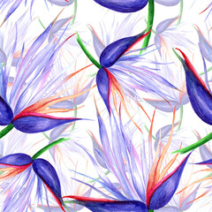 
Watercolor flowers in a seamless pattern. Can be used as fabric, wallpaper, wrap.