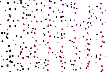 Light Pink vector texture in poly style with circles, cubes.