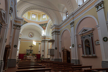 Castiglione di Carovilli. The parish church.